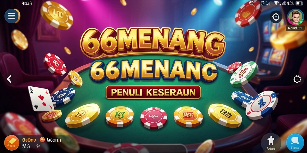 Tampilan antarmuka interaktif 66MENANG dalam permainan Kasino.
