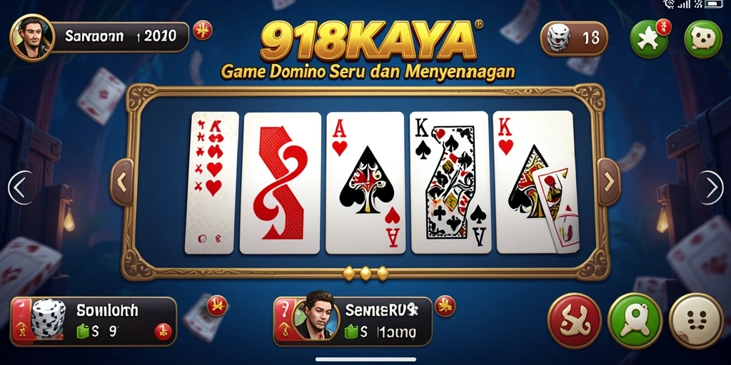 Tampilan gameplay Domino yang menarik di 918KAYA.