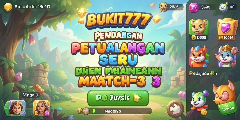 Tampilan gameplay seru BUKIT777 saat memainkan Match-3.