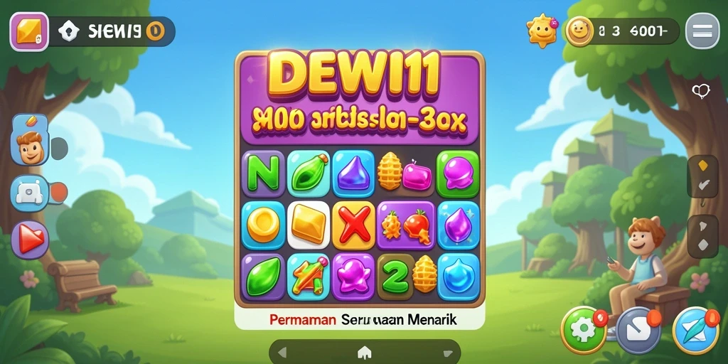 Tampilan gameplay menarik dari DEWI11 dalam genre Match-3.