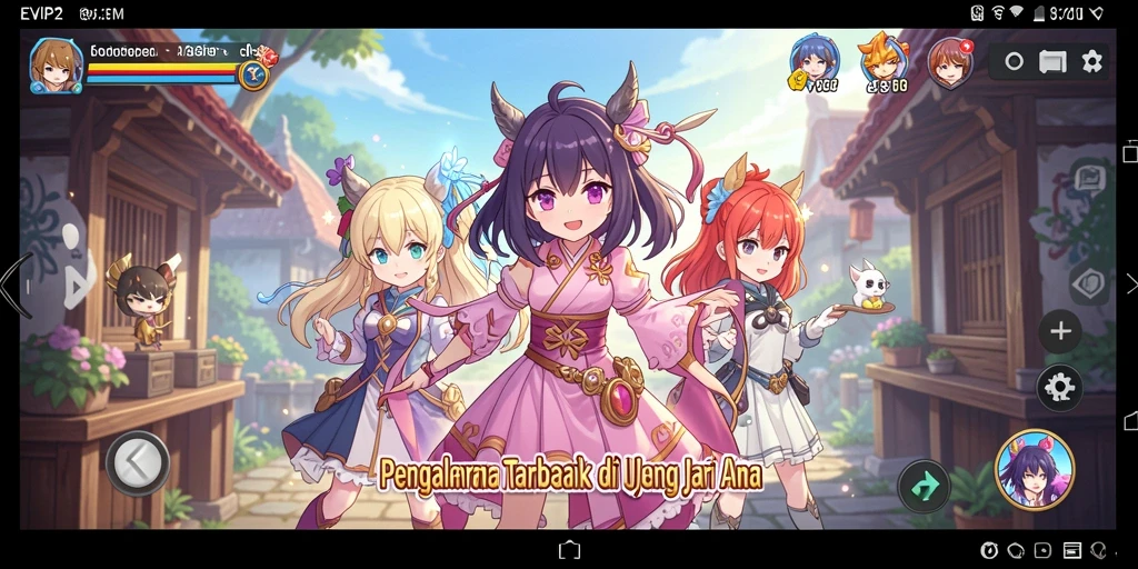 Tangkapan layar gameplay <strong>EVIP2</strong> menampilkan aksi seru dan karakter ikonik dari anime.