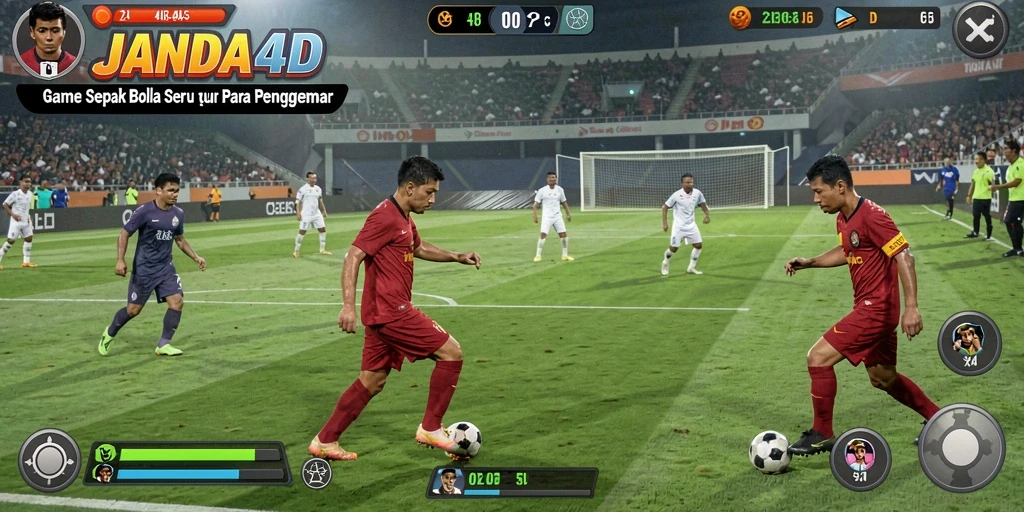 Tampilan gameplay JANDA4D yang mendebarkan saat pertandingan berlangsung.