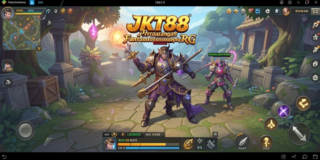 Gameplay JKT88 menampilkan pertarungan seru antara karakter pahlawan.