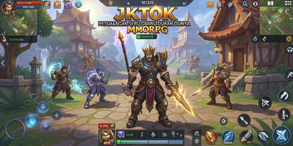 Tangkapan layar JKTOK menampilkan aksi pertempuran epik di dunia MMORPG.
