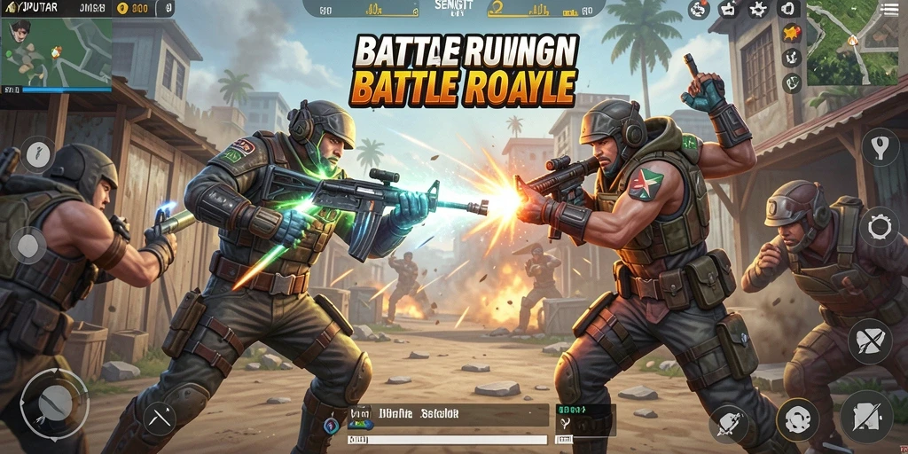 Gameplay seru di JOYPUTAR dengan aksi Battle Royale yang mendebarkan.