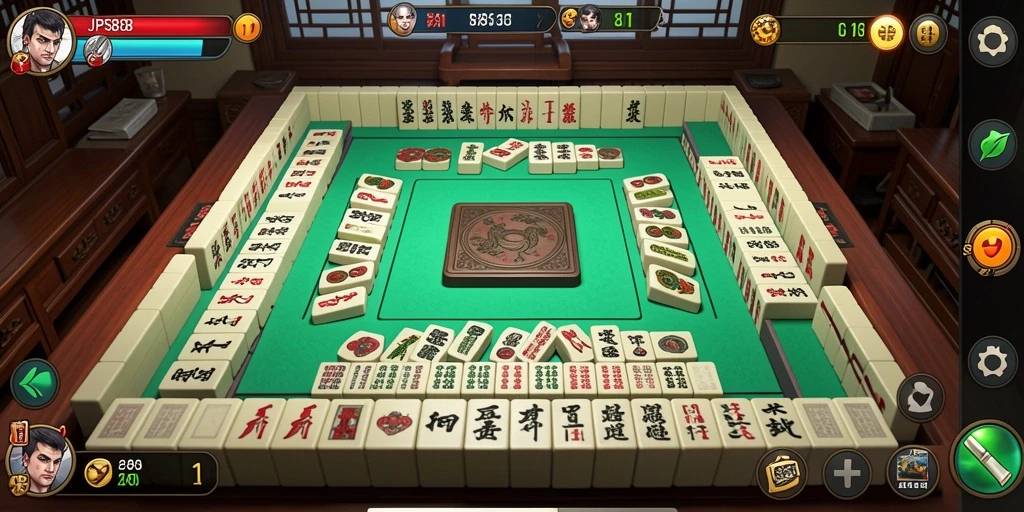 Screenshot gameplay JPS88 yang menunjukkan keseruan Mahjong.