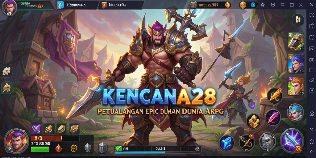 Tampilan gameplay KENCANA28 yang penuh aksi dan petualangan.