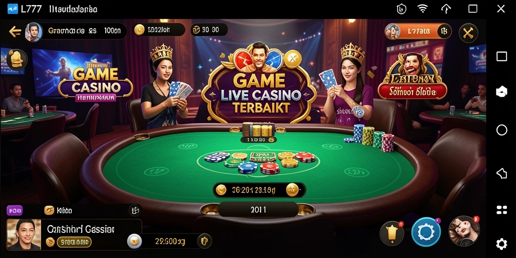 Tampilan gameplay seru L777 di aplikasi Live Casino.