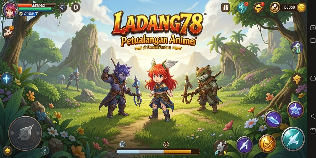 Screenshot LADANG78 menampilkan pertempuran karakter Anime yang mendebarkan.