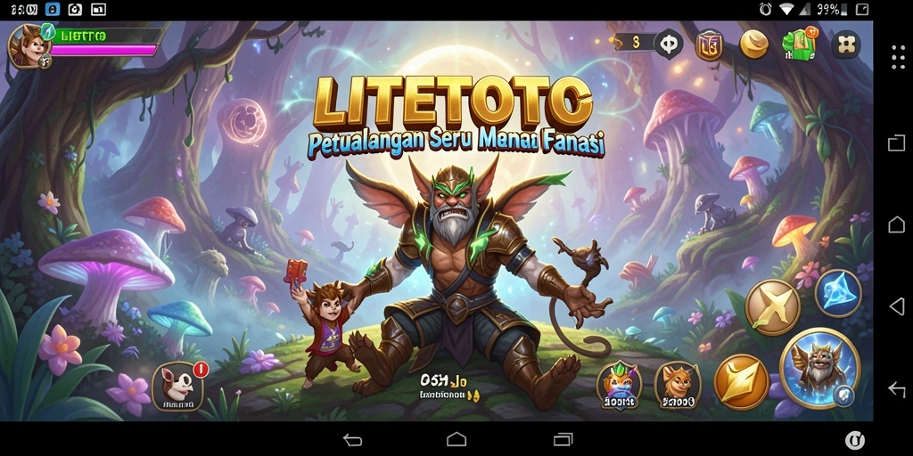 Screenshot utama menampilkan aksi mendebarkan dalam gameplay LITETOTO.