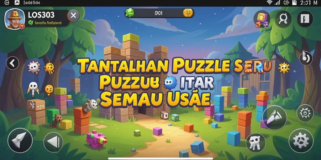 Screenshot gameplay LOS303 menunjukkan berbagai tantangan puzzle yang menarik.