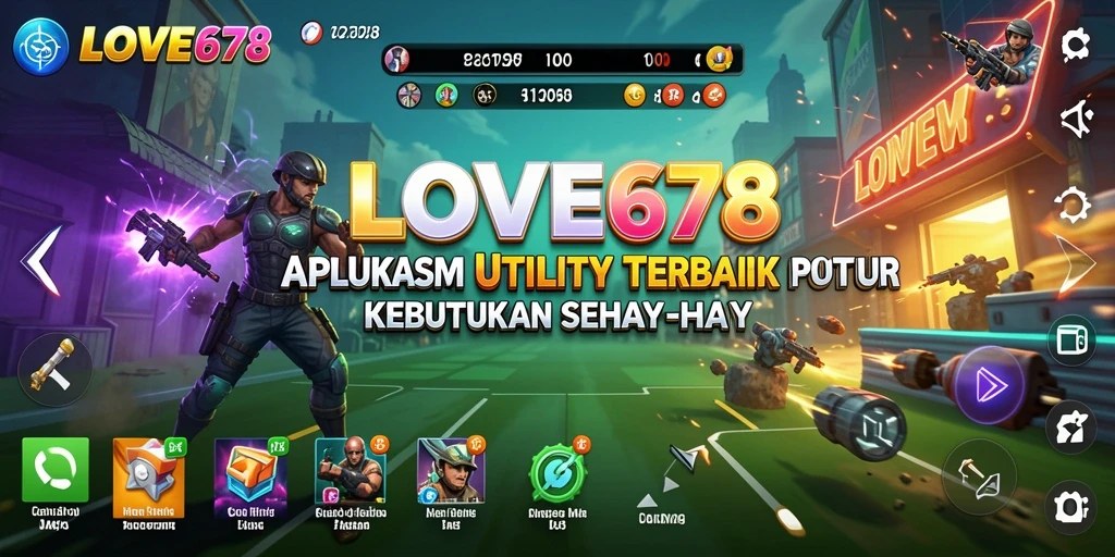 Screenshot utama LOVE678 menampilkan antarmuka aplikasi Utility yang jelas dan praktis.