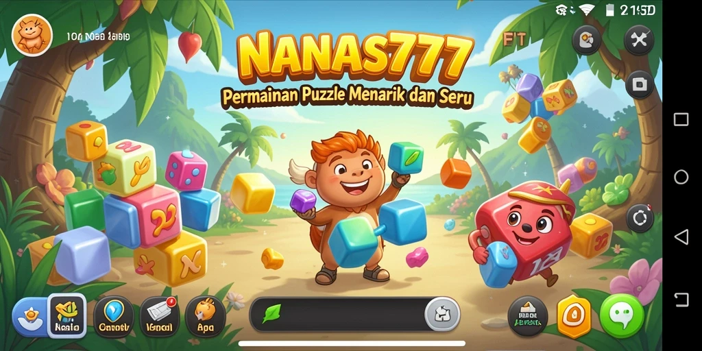 Screenshot gameplay NANAS777 yang menampilkan tantangan Puzzle yang seru.
