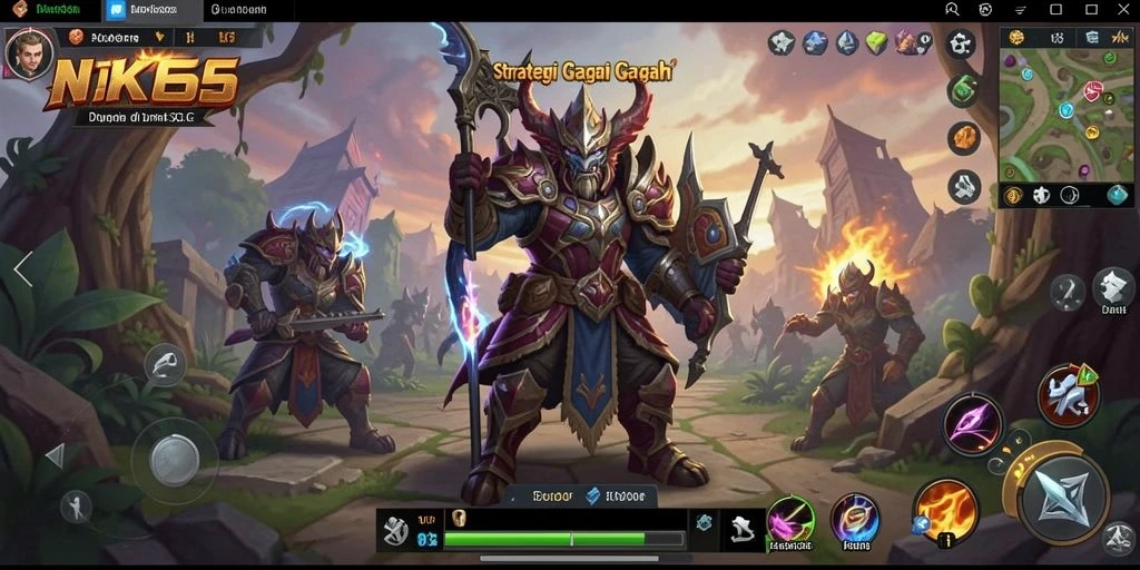 Screenshot gameplay NK666 menampilkan pertempuran strategis yang mendebarkan.