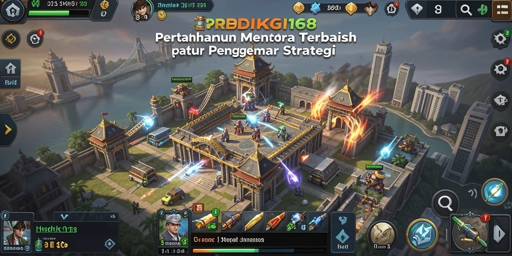 Tangkapan layar PREDIKSI168 menampilkan pertarungan menara yang mendebarkan.