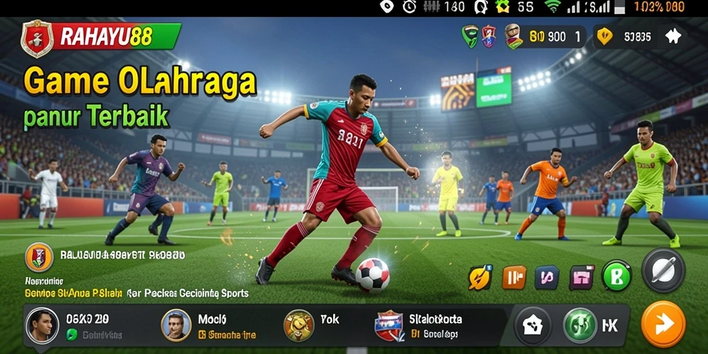 Screenshot RAHAYU88 menampilkan pertandingan olahraga seru.