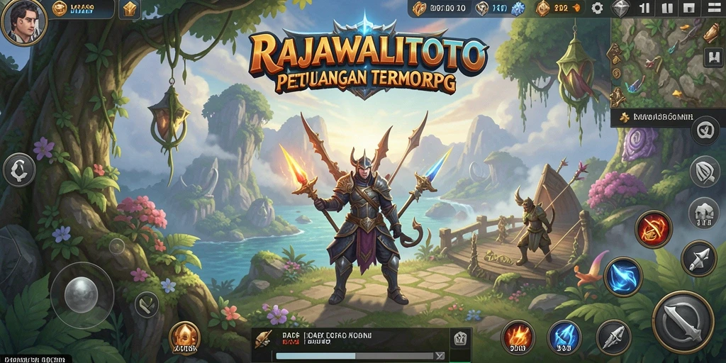 Tampak layar gameplay seru di RAJAWALITOTO dengan pertarungan epik.