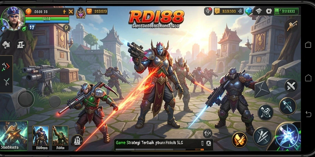 Tangkapan layar yang menunjukkan aksi seru gameplay SLG dalam RDI88.