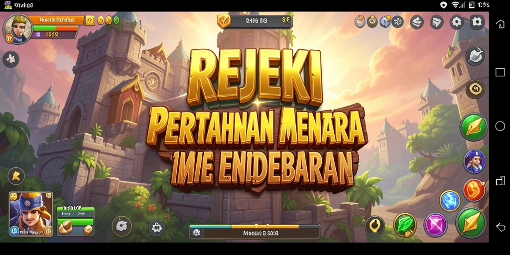 Gameplay mendebarkan dalam permainan Tower Defense REJEKI.