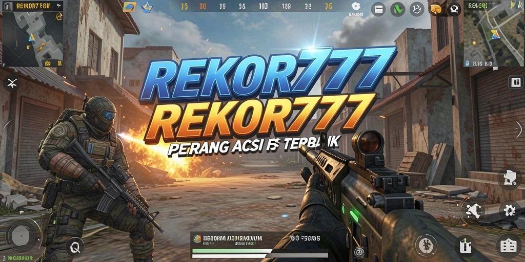 Tampilan gameplay seru dari REKOR777 dengan aksi FPS.
