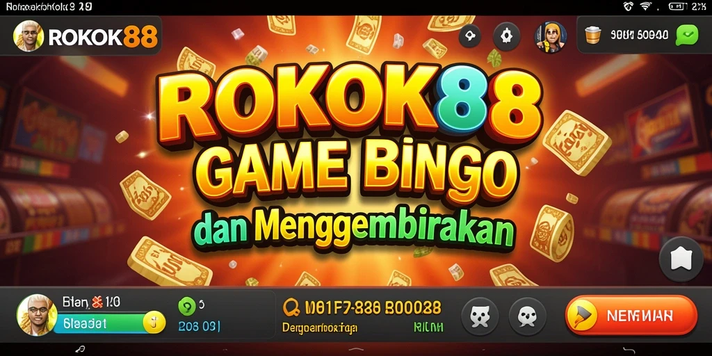 Tangkapan layar menunjukkan gameplay seru di ROKOK88 dengan papan Bingo yang menarik.