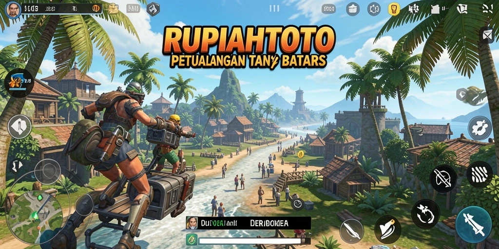 Tangkapan layar gameplay RUPIAHTOTO menunjukkan petualangan seru di dunia terbuka.