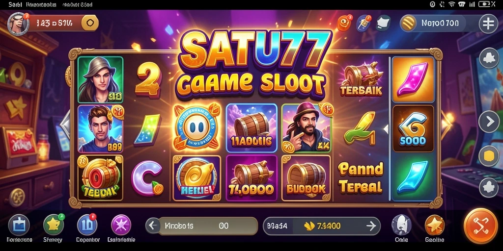 Tampilan menarik dari gameplay Slot SATU77 dengan beragam fitur.
