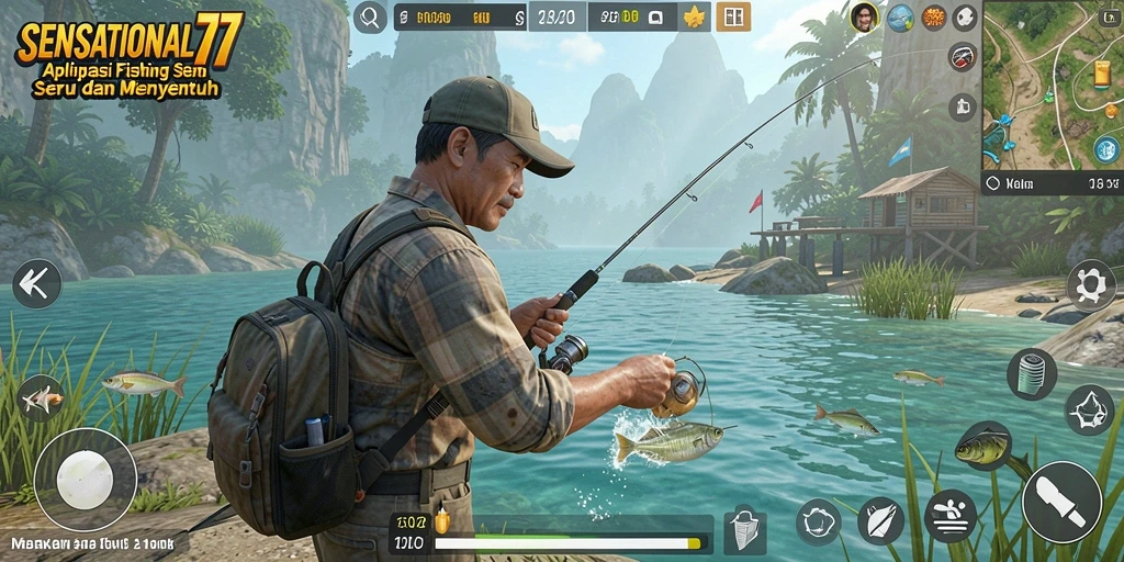 Tampilan gameplay SENSATIONAL77 yang seru dan penuh aksi memancing.