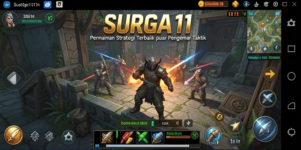 Tampilkan aksi dramatis dalam gameplay strategi SURGA11.