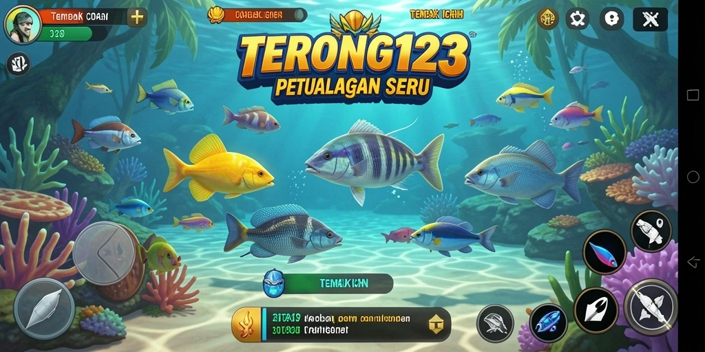 Screenshot dari gameplay seru Tembak Ikan TERONG123.