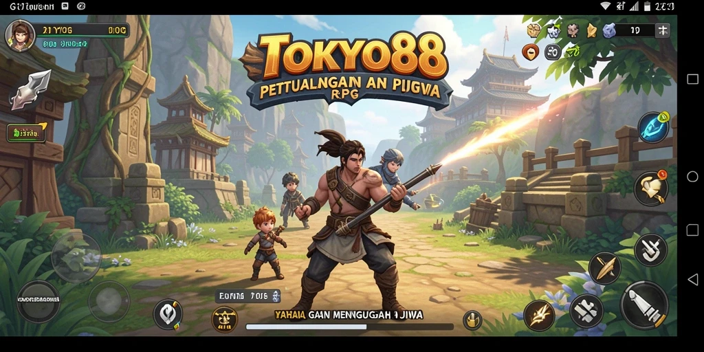 Screenshot utama gameplay RPG yang memukau dari TOKYO88.